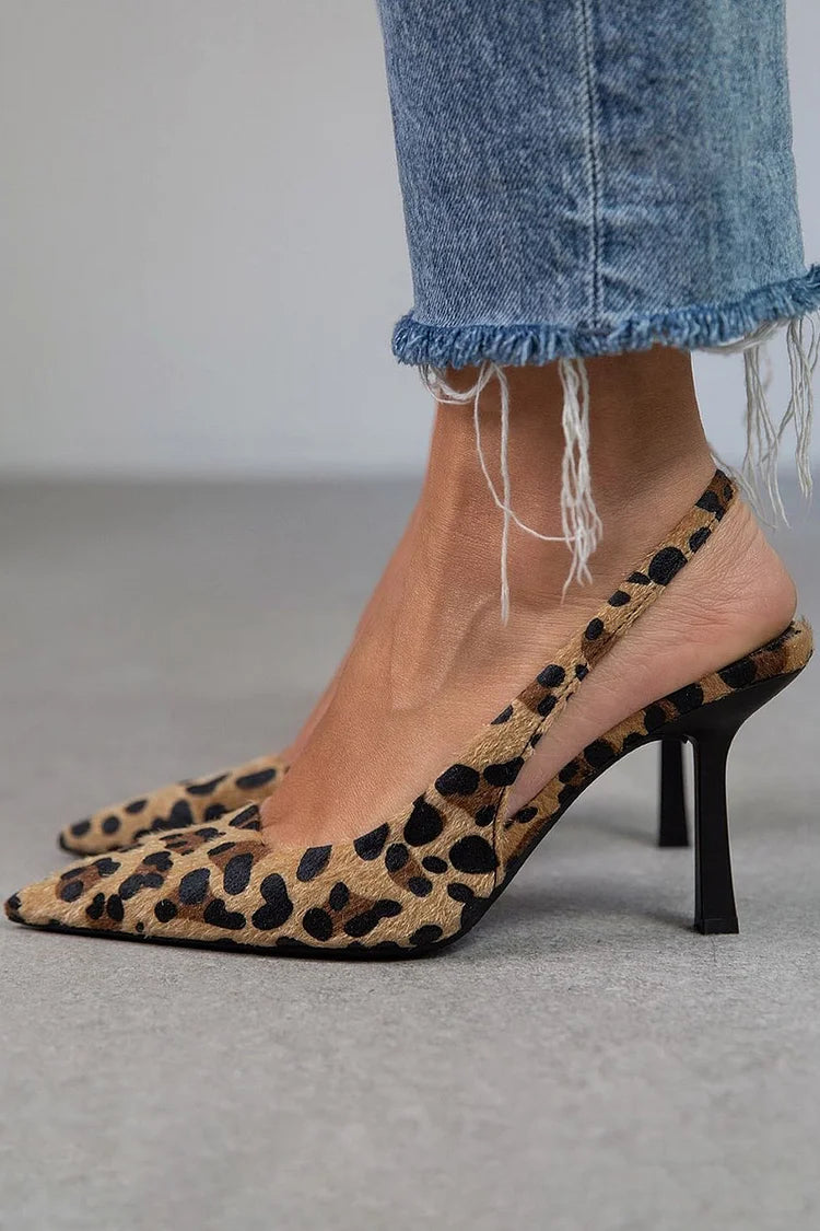 Aira- Tacones de leopardo punta fina