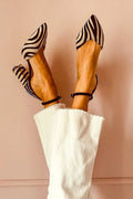 Lourdes- Tacones con estampado de cebra