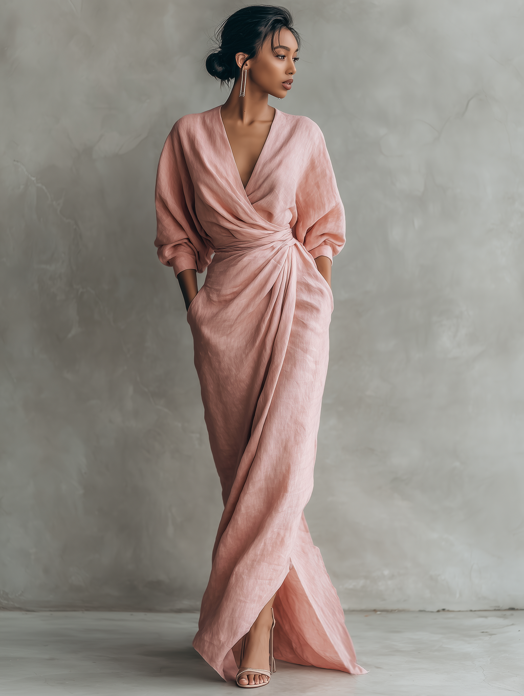 Alba- Vestido fruncido elegante