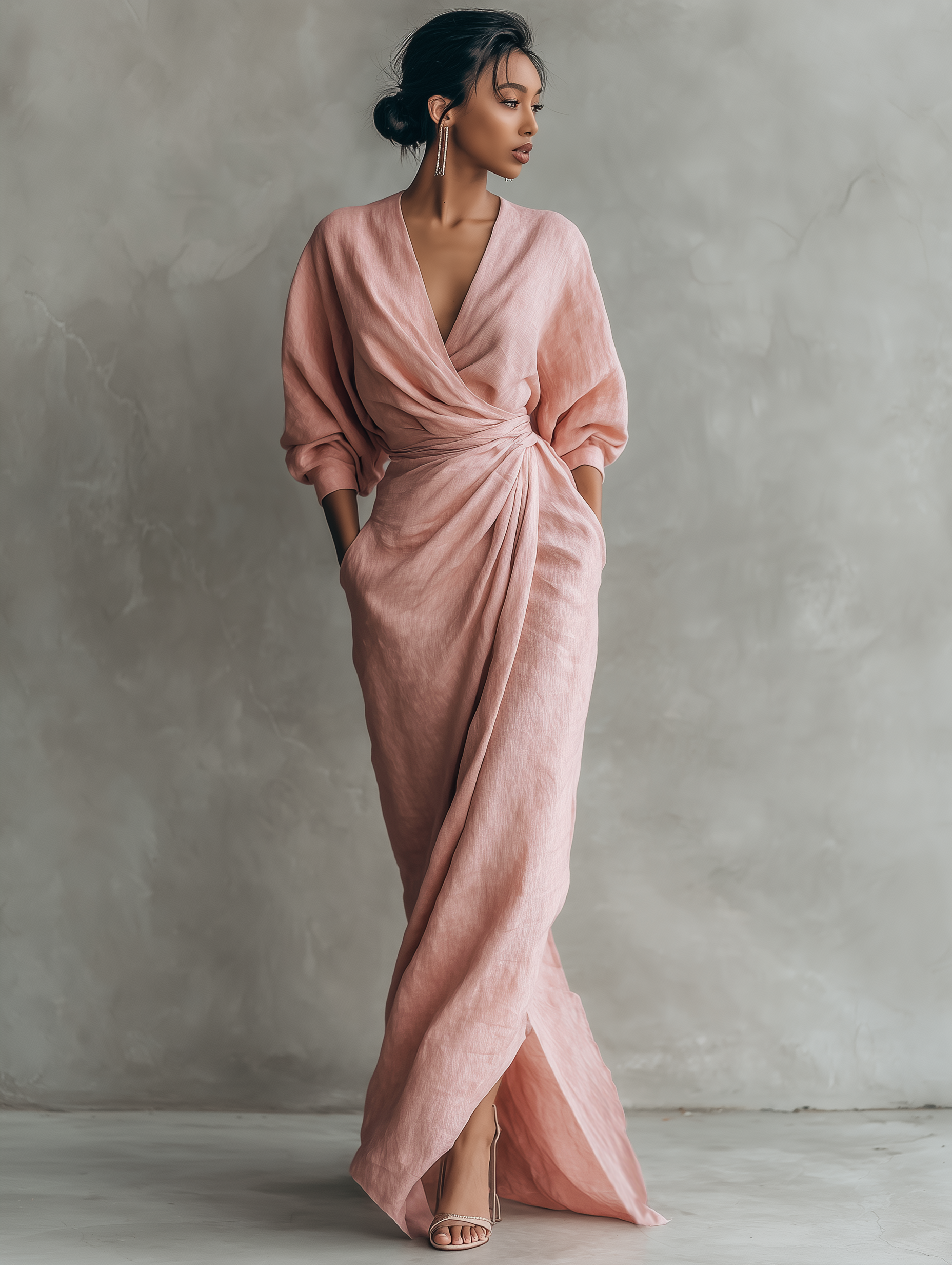 Alba- Vestido fruncido elegante