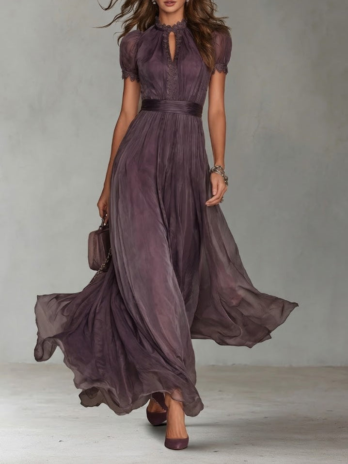 Nara- Vestido largo morado.