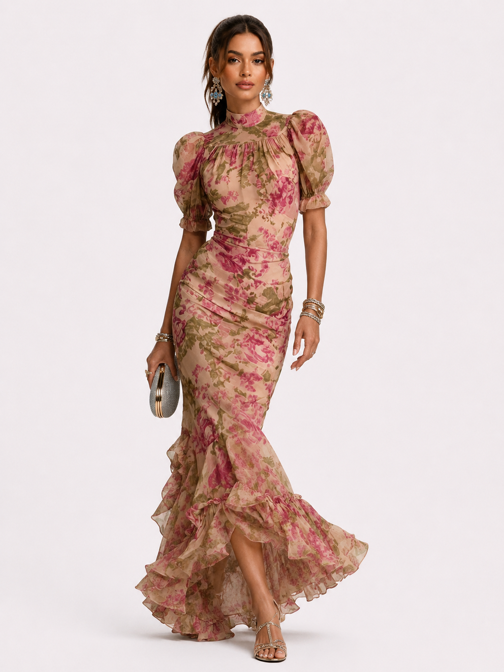 Carlota- Vestido volante de colores