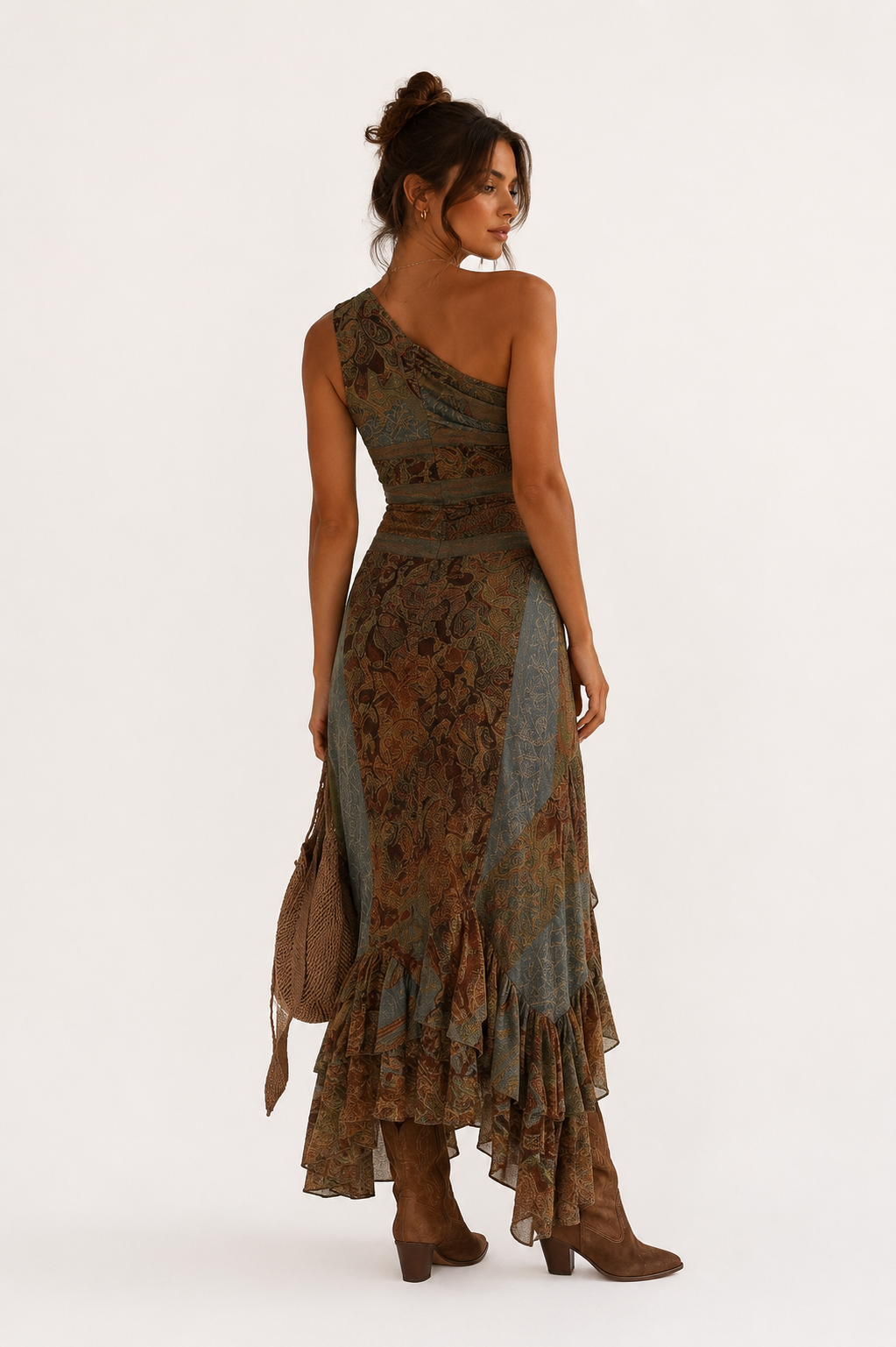 Dama- Vestido asimétrico.