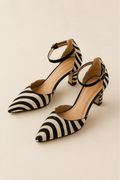 Lourdes- Tacones con estampado de cebra