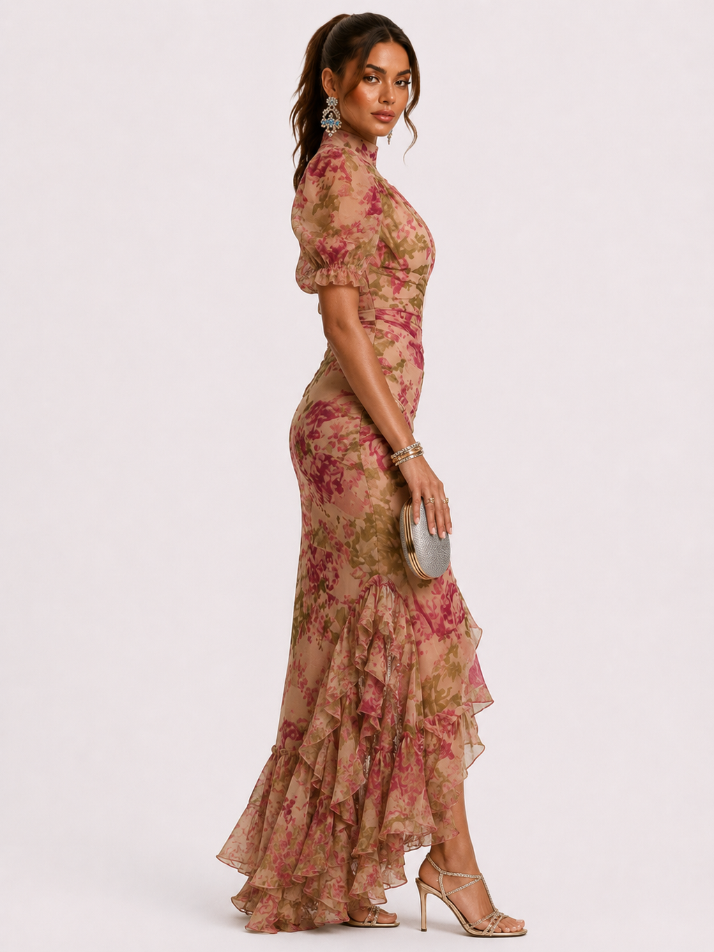 Carlota- Vestido volante de colores