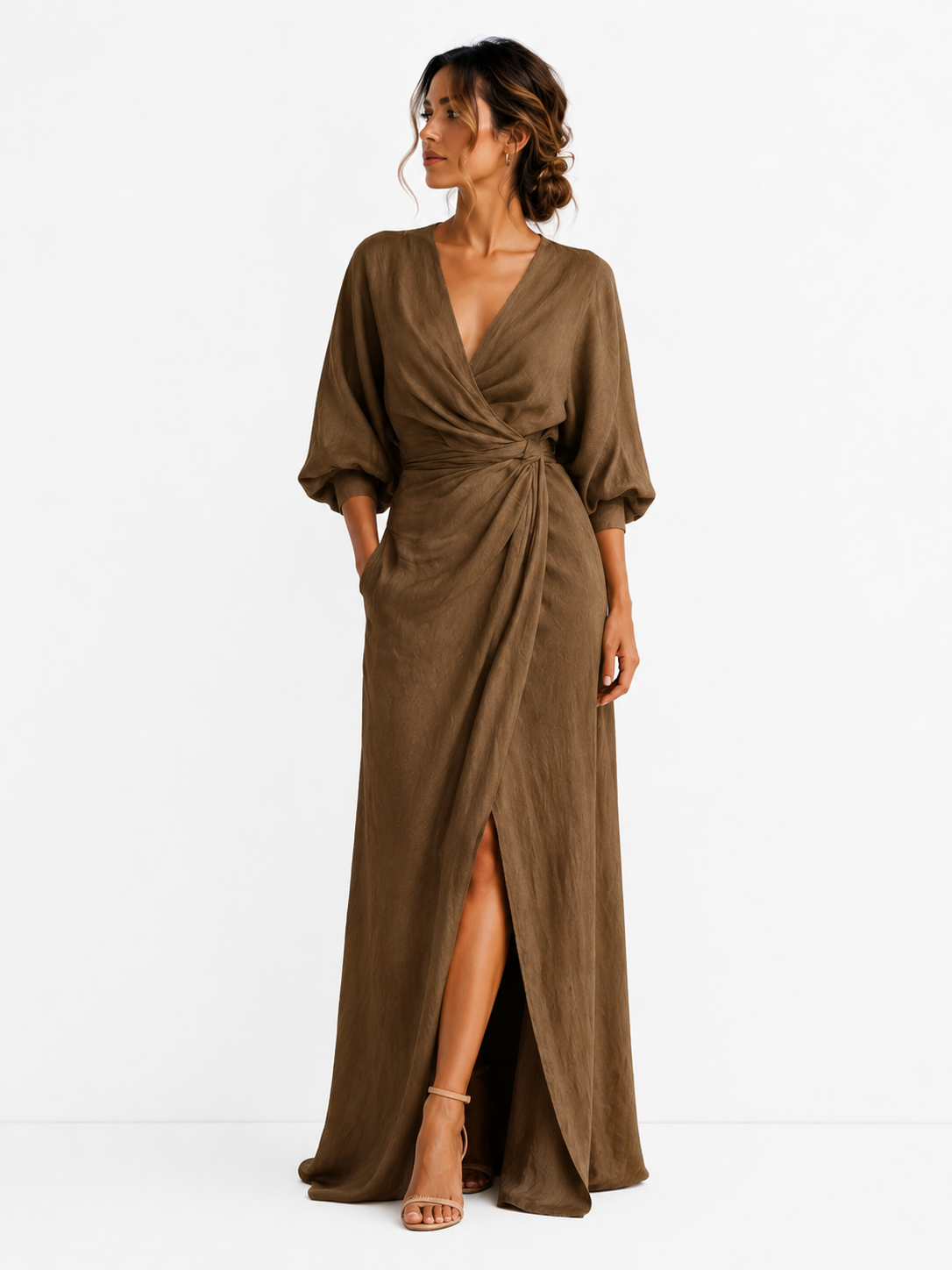Alba- Vestido fruncido elegante