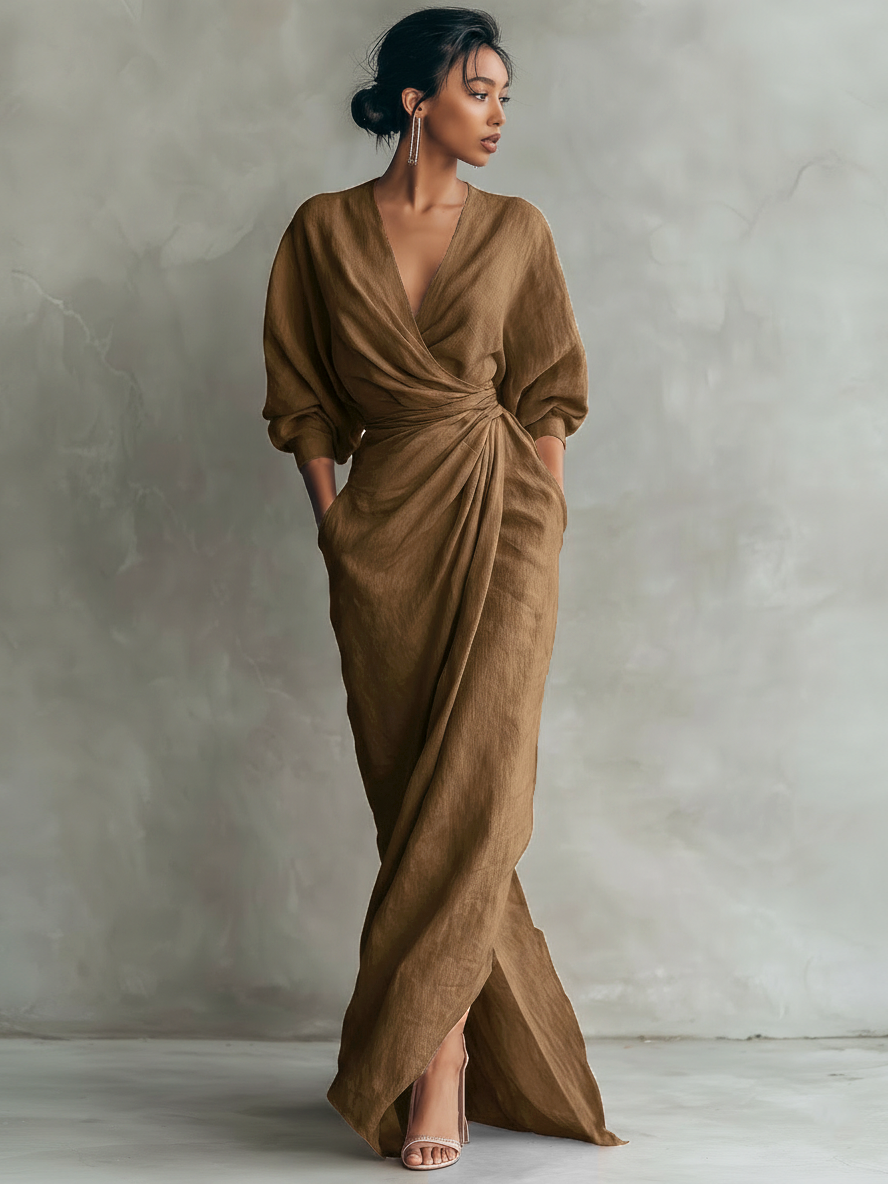 Alba- Vestido fruncido elegante