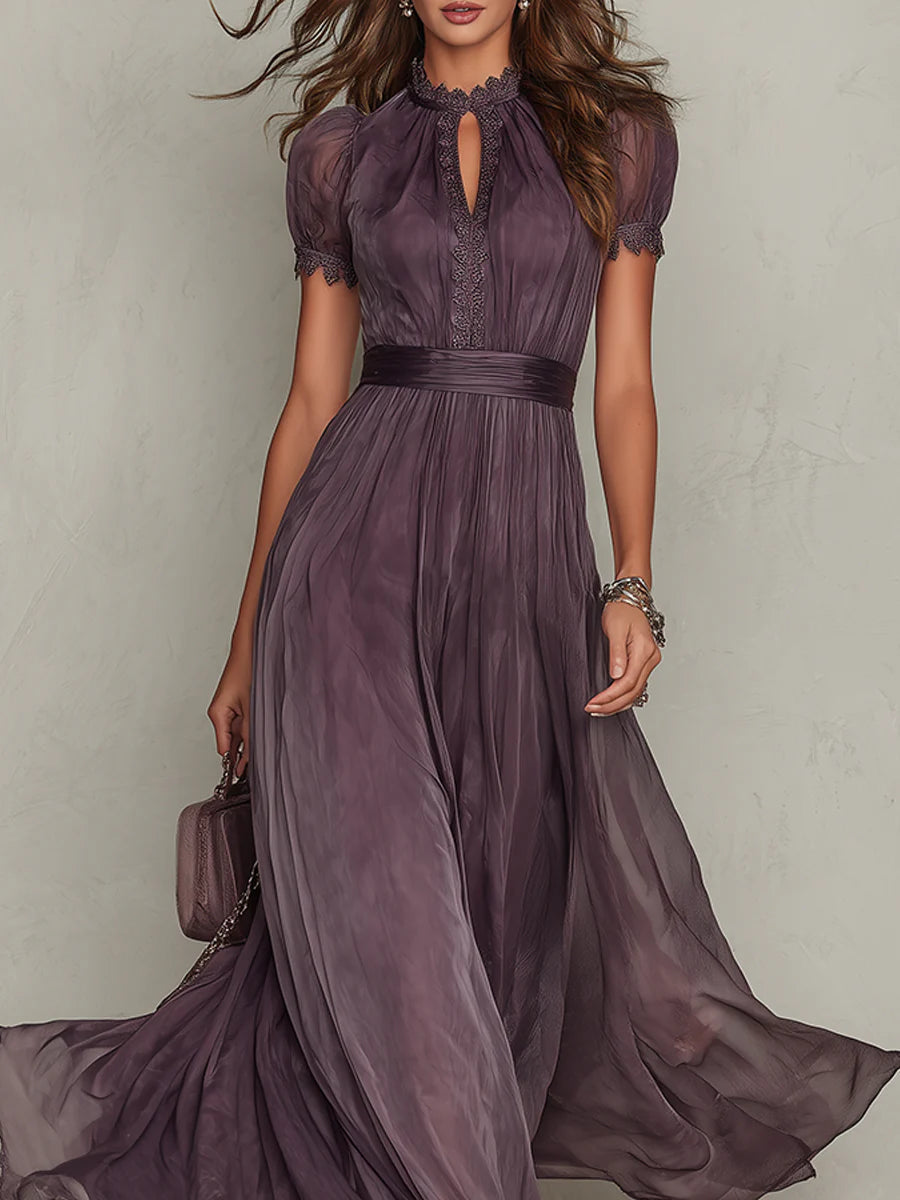 Nara- Vestido largo morado.