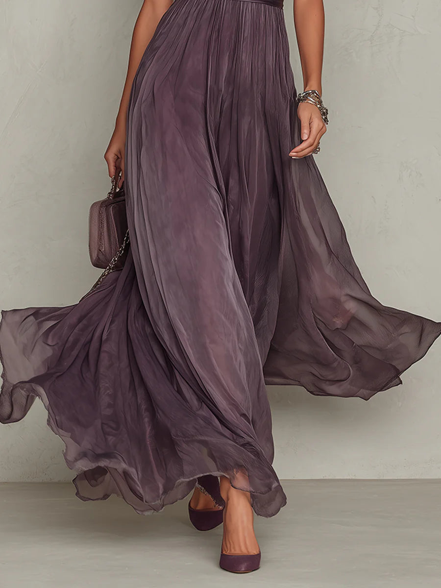 Nara- Vestido largo morado.