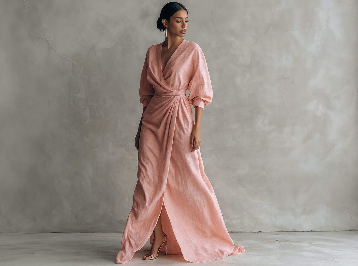 Alba- Vestido fruncido elegante