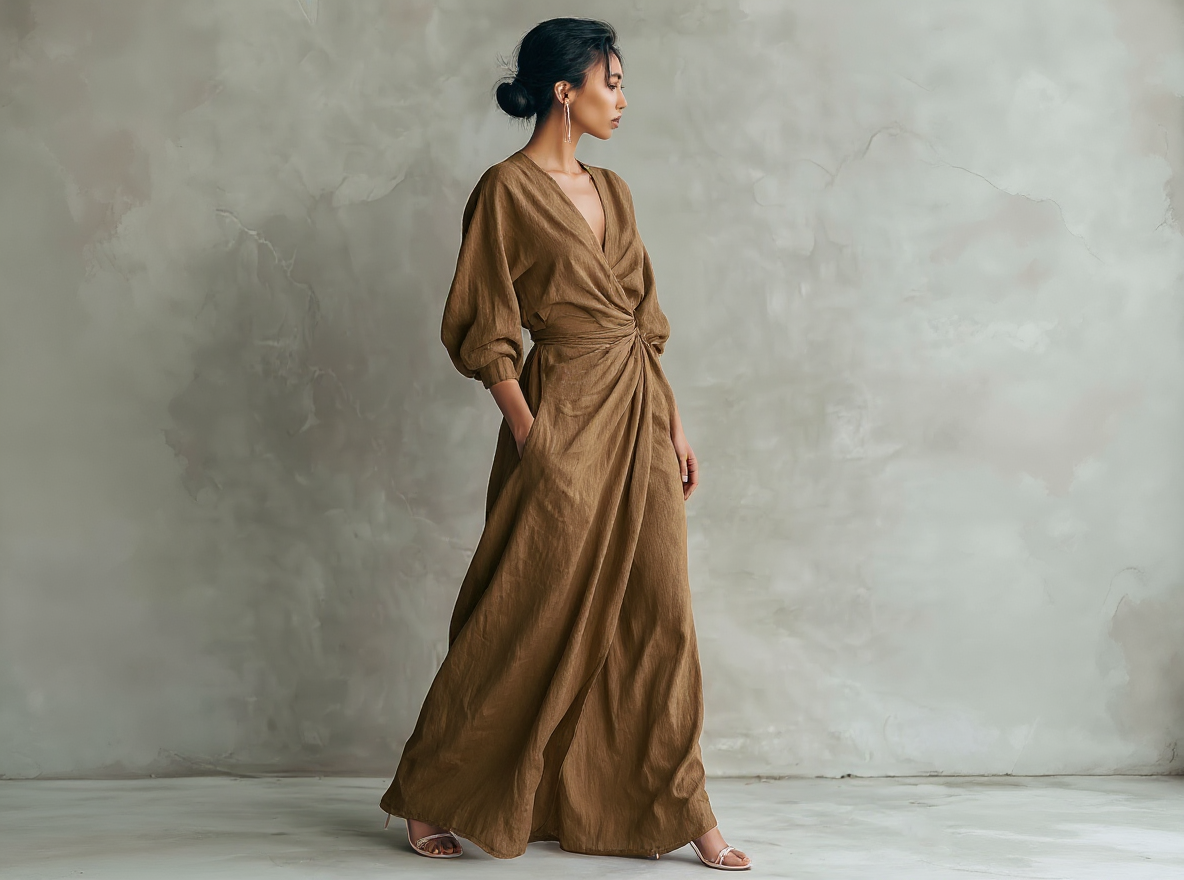Alba- Vestido fruncido elegante
